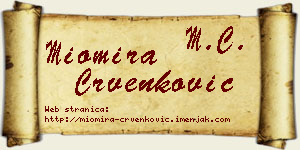 Miomira Crvenković vizit kartica